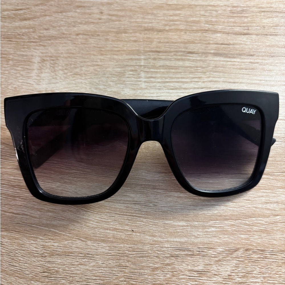 Quay Australia Icy Oversized Black Sunglasses